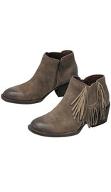 Born Footwear Born Vintage Taupe Fringed Ankle Boot #BL26517ZFT