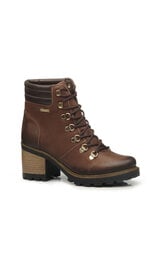 Rustic Brown Ankle Boot w/Lug Sole & Heel #BL132102LN