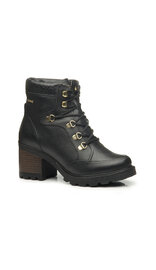 Black Ankle Boot 2 w/Lug Sole & Heel #BL132304LK (7.5 ONLY)