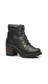 Black Ankle Boot 2 w/Lug Sole & Heel #BL132304LK (8.5 only)