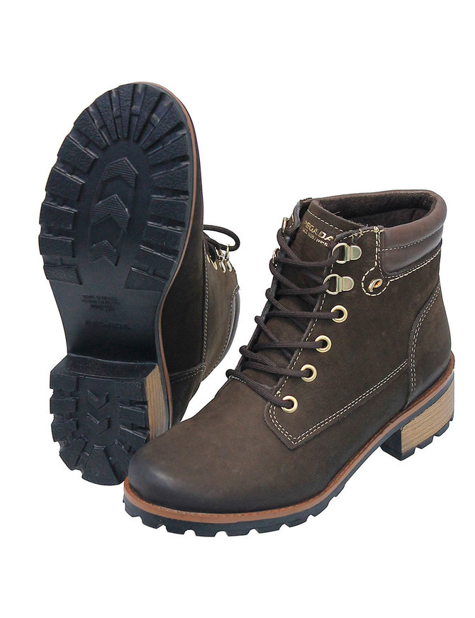 Rustic Brown Lace-Up Ankle Boot #BL140115LN