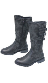 Dercetis Vintage Gray Triple Buckle Zip Boot #BLC-DERC-G