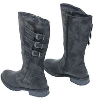 Dercetis Vintage Gray Triple Buckle Zip Boot #BLC-DERC-G