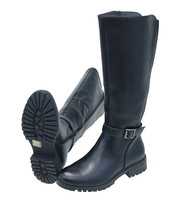 Obelia Black Ankle Band Tall Zip Boots #BLC-OBEL-K