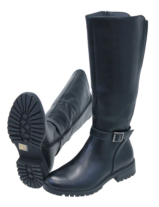 Obelia Black Ankle Band Tall Zip Boots #BLC-OBEL-K