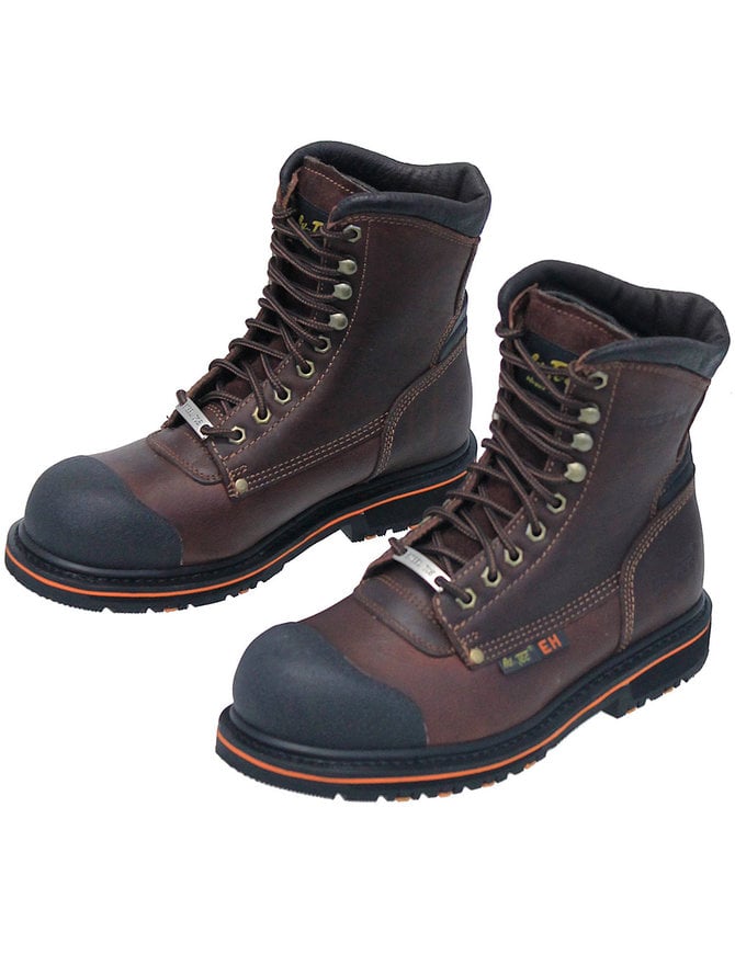 Steel Toe 8 in Men's Brown Work Boot #BM9725STLN