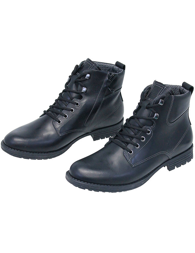 Men's Waterproof Leather Ankle Boots #BM077101WK