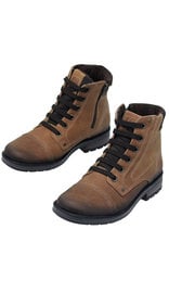 Men's Pull-Up Brown Latigo Leather Boots #BM130305LN