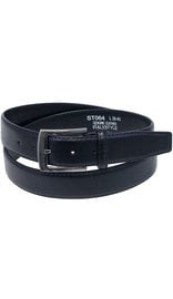 Classy Dresser Black Leather Belt #BT64K (Med. Only)