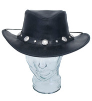 Black Cowboy Hat with Buffalo Nickel Hatband #H1040BUFK