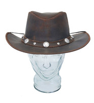 Brown Cowboy Hat with Buffalo Nickel Hatband #H1041BUFN