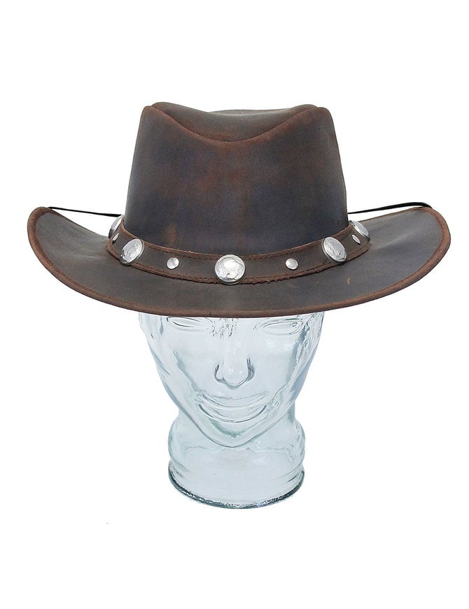 Brown Cowboy Hat with Buffalo Nickel Hatband #H1041BUFN