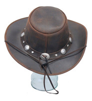 Brown Cowboy Hat with Buffalo Nickel Hatband #H1041BUFN