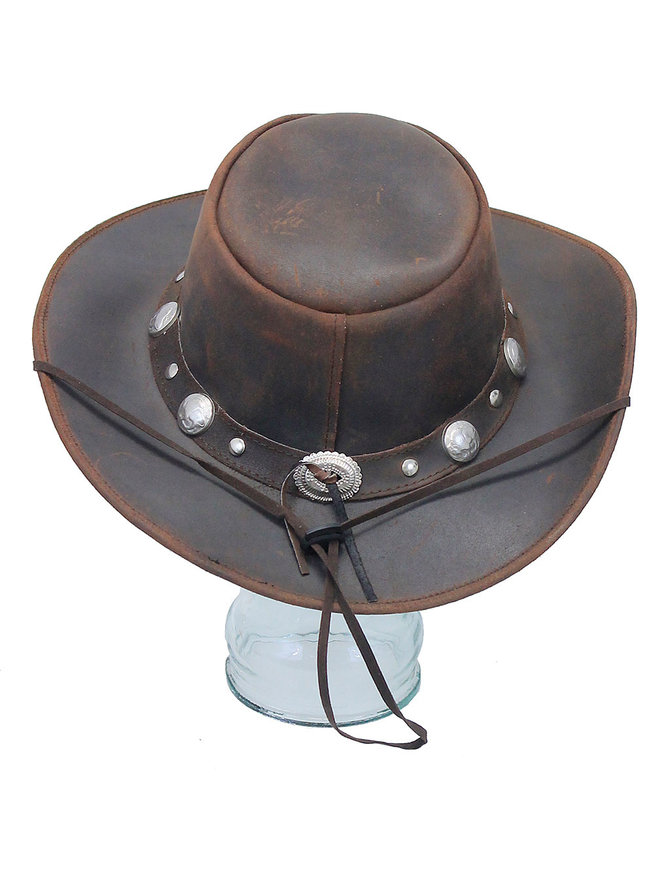 Brown Cowboy Hat with Buffalo Nickel Hatband #H1041BUFN