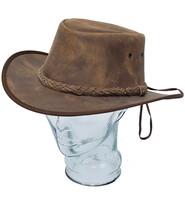 Crazy Horse Rustic Brown Cowboy Hat w/Braid #H1271SBN