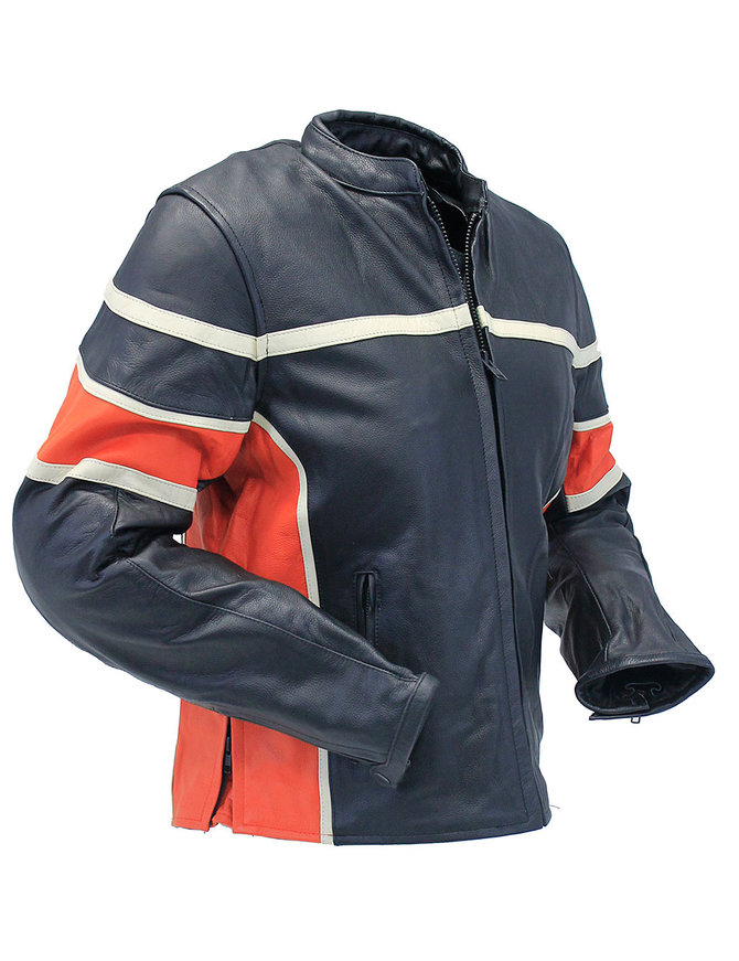 Women's Black & Orange Armor Jacket #L25AZOK