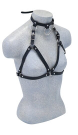 Open Harness Halter with Choker Collar #LH14588K