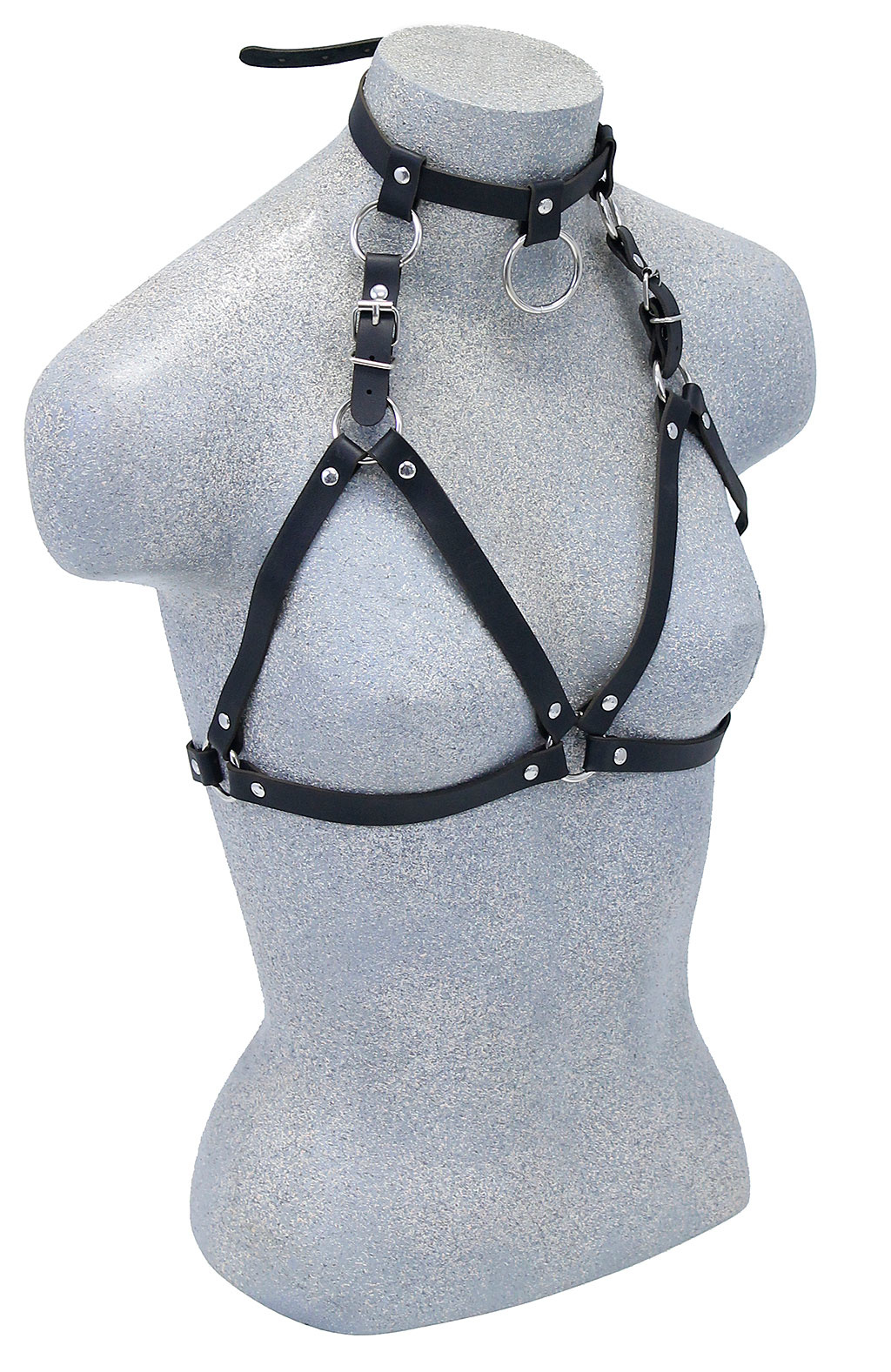 Open Harness Halter with Choker Collar #LH14588K - Jamin Leather®