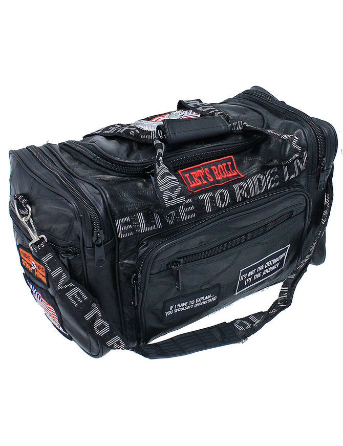 Live To Ride Duffel Bag w/Patches #P1378PLTR