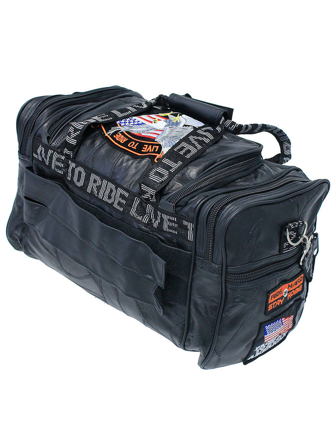 Live To Ride Duffel Bag w/Patches #P1378PLTR