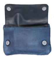 Blue Lambskin Stud Trim Leather Hip Klip Bag #PKK9704RU