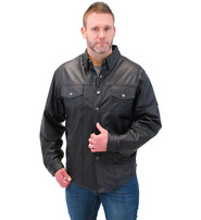 Tall Men's Leather Shirt #MS77TALL