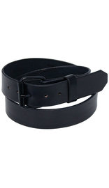 Jamin Leather 8-9 oz Heavy Black Leather Belt With Removable Buckle Made in USA #BT1979K