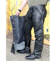 Jamin Leather® Pocket Motorcycle Chaps w/Snap Out Quilted Lining - Special #C7130ZSP