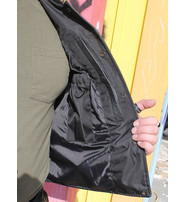 Jamin Leather Black Leather Club Vest w/Dual Concealed Pockets #VM1014K