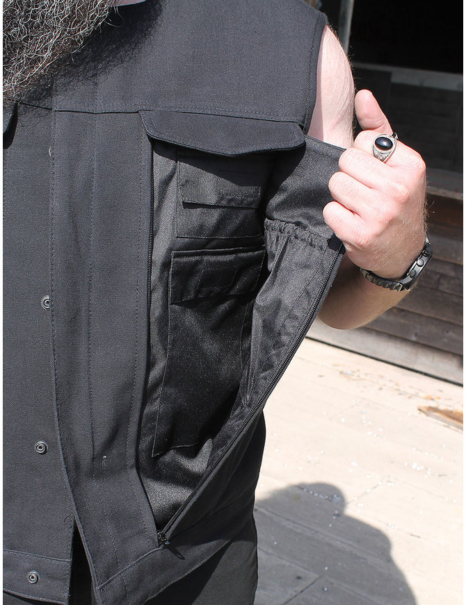 First MFG Men's 20oz Heavy Canvas Concealed Pocket Club Vest w/Easy Access  Pocket #VMC6370ZK