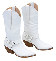 White Harness Cowboy Boots for Women #BL-EVO-W