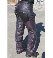 Unik Purple Leather Chaps in Vintage Lambskin #CA717417PP