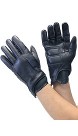 Padded Black Motorcycle Gloves w/Neoprene Cuff #G158GK