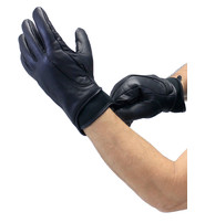 Padded Black Motorcycle Gloves w/Neoprene Cuff #G158GK