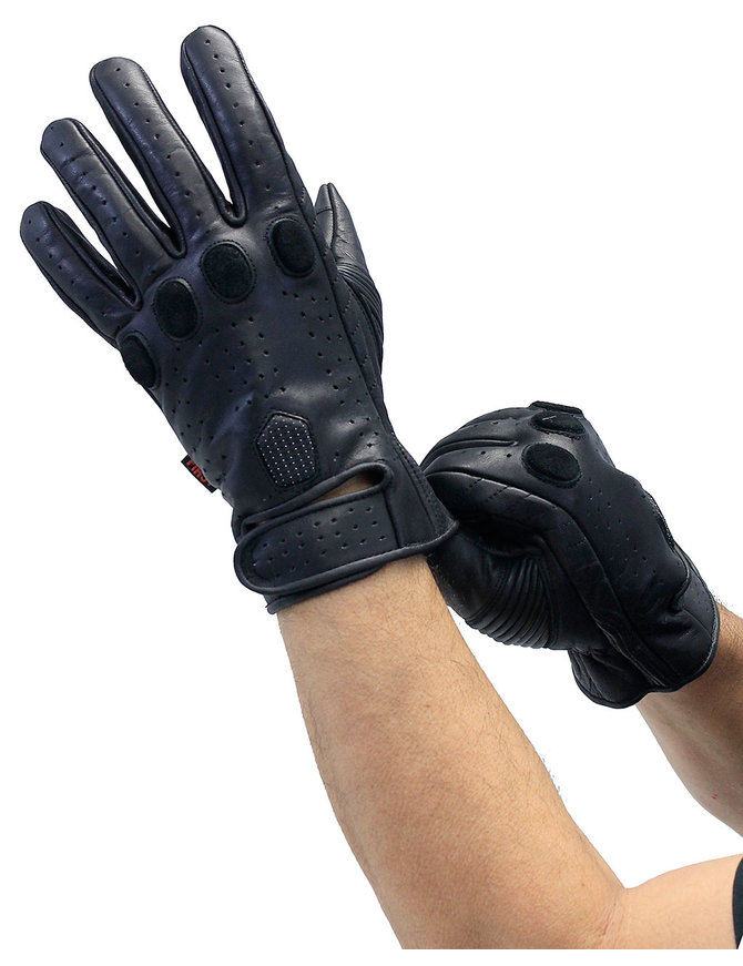 Vented Motorcycle Gloves w/Padded Knuckles #G212VK