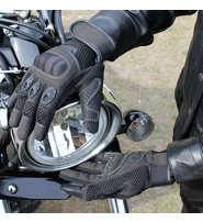 Mesh Vented Motorcycle Gloves w/Knuckle Shell #G8324VKNK