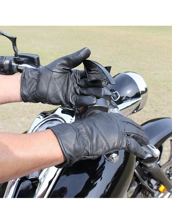 Soft Lambskin Motorcycle Gloves #G8356K