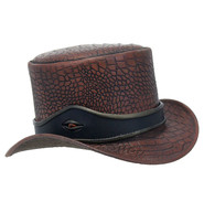 Jamin Leather® Brown Leather Alligator Eye Tophat #H2206EYEN