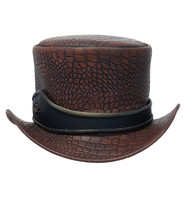 Jamin Leather® Brown Leather Alligator Eye Tophat #H2206EYEN