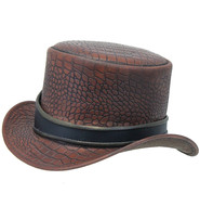 Jamin Leather® Brown Leather Alligator Eye Tophat #H2206EYEN