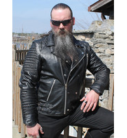 First MFG Ribbed Lambskin Motorcycle Jacket #M2806ZK