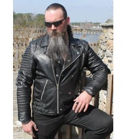 First MFG Ribbed Lambskin Motorcycle Jacket #M2806ZK