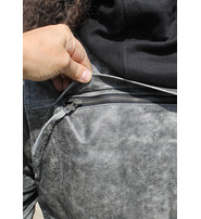 Unik Concealed Pocket Gray Motorcycle Jacket w/Venting & Hood #M6906HVZGY