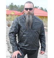 Unik Vented Motorcycle Jacket w/Reflectors, Pads & Concealed Pocket #M6923VRZGK