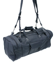 Black Heavy Leather Duffel Bag #P3101K