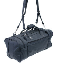 Black Heavy Leather Duffel Bag #P3101K