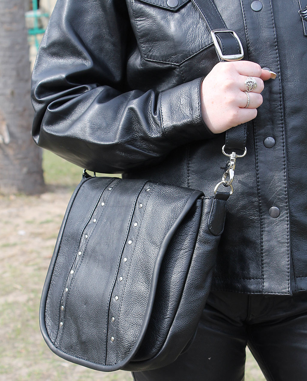 Womens Genuine Leather Purse Adjustable Strap Mid Size Multi Pocket  Shoulder Bag Navy Blue