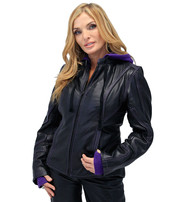 Unik Ultra Premium Purple Stitch Jacket w/Removable Hoodie #L695317HVP