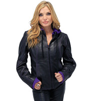 Unik Ultra Premium Purple Stitch Jacket w/Removable Hoodie #L695317HVP