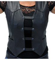 Jamin Leather® Side Lace Women's Leather Vest - SPECIAL #VL411LSP